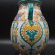Vase pot with two handles in Moroccan ceramic signed Fes Moroccan