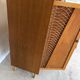 Wardrobe cabinet and drawers in oak and rattan feet compass Vintage year 60