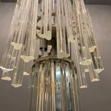 Italian Modernist Murano Glass Prism Chandelier, 1970s