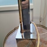 Lampe ancienne vintage métal chromé et bronze doré