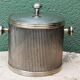 Silver-plated metal ice bucket, vintage 1970s.