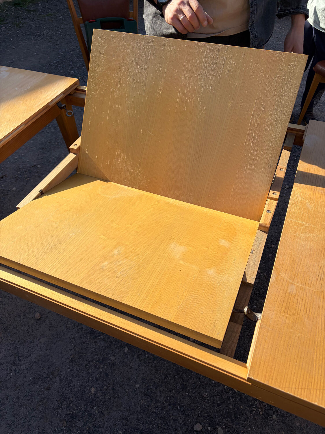 Vintage extendable table from the 60s - central extension.