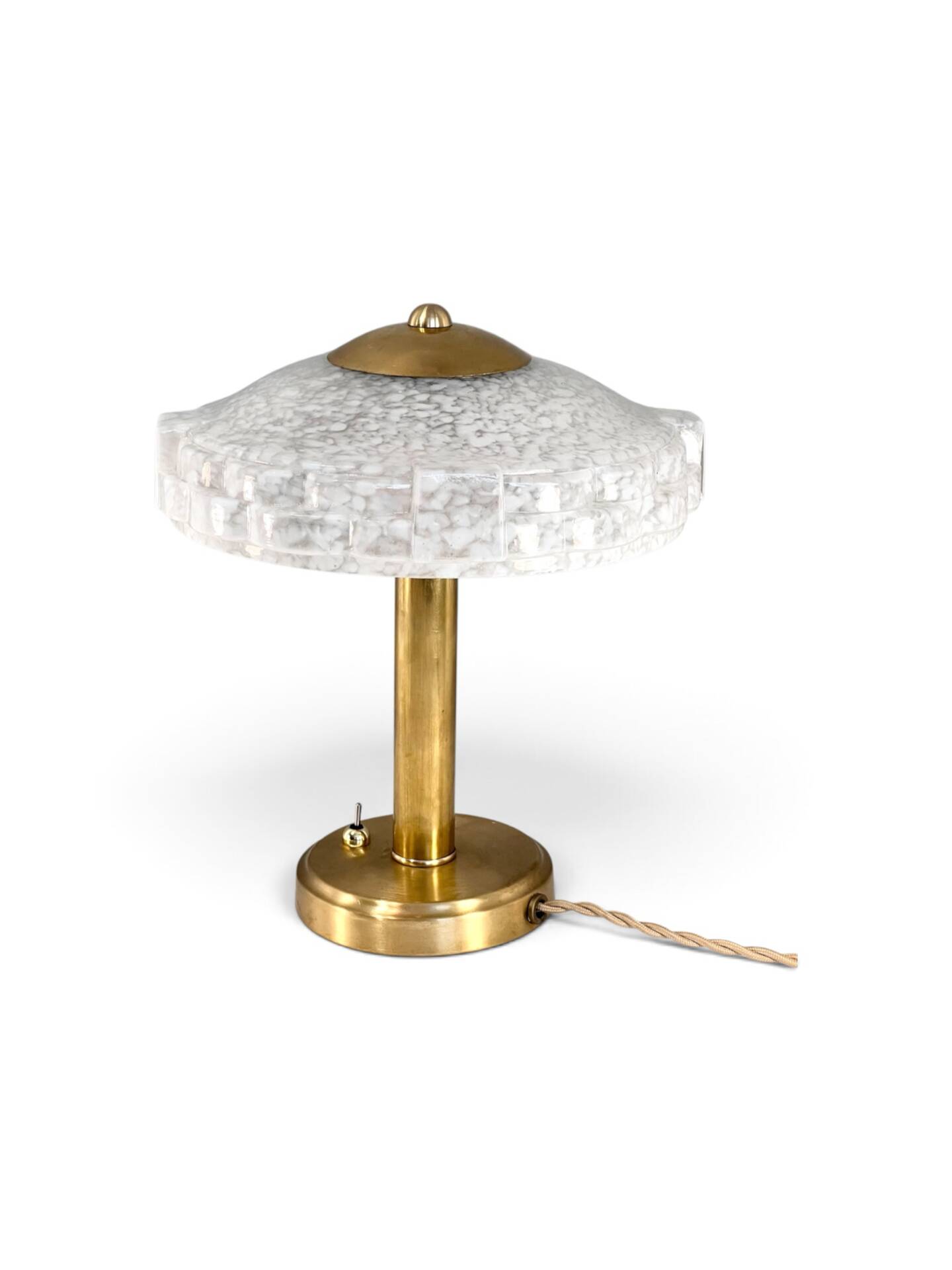 Table lamp in Skyscraper style • Clichy glass & brass