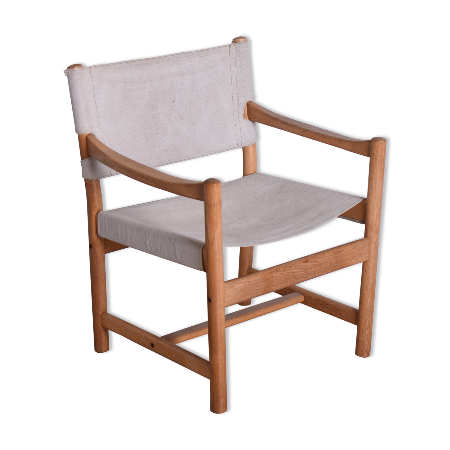 Canvas & oak armchair by Ditte & Adrian Heath, 1960s