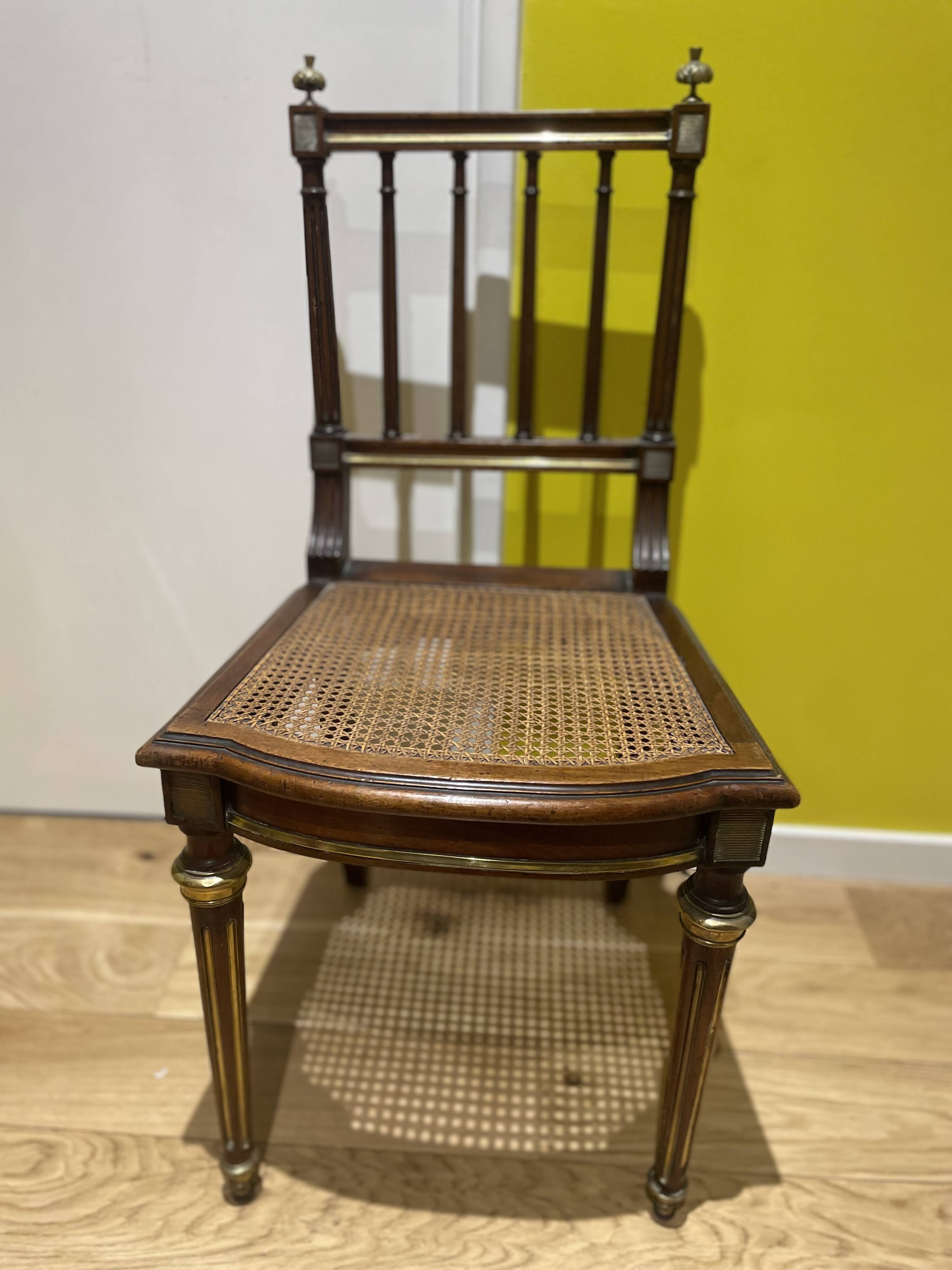 Small Louis XVI style cylinder desk (19th century)