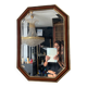 Vintage wooden mirror and beveled mirror