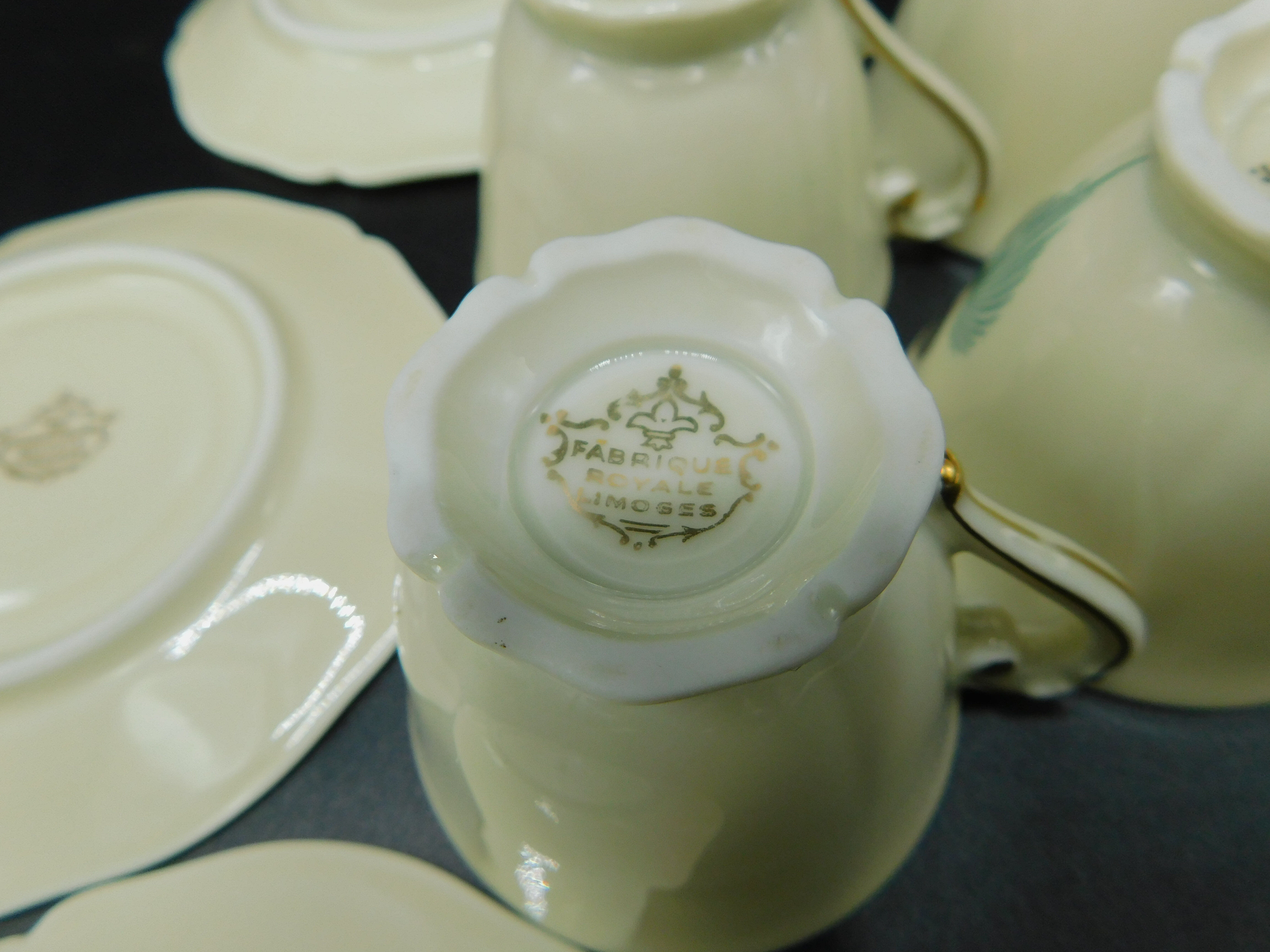 Coffee cups - Royal factory of Limoges D'Artois