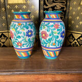Pair of colorful vases