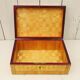 Straw marquetry box souvenir of vintage Biarritz