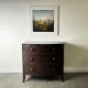 Antique Mahogany Bow Front Chest of 3 Drawers Georgian c1800-1830 Splay Fee