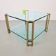 Regency Model T24 Coffee Table in Brass and Glass by Peter Ghyczy, 1970s