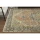 Tapis vintage turc Oushak fait main en laine et coton, années 1970