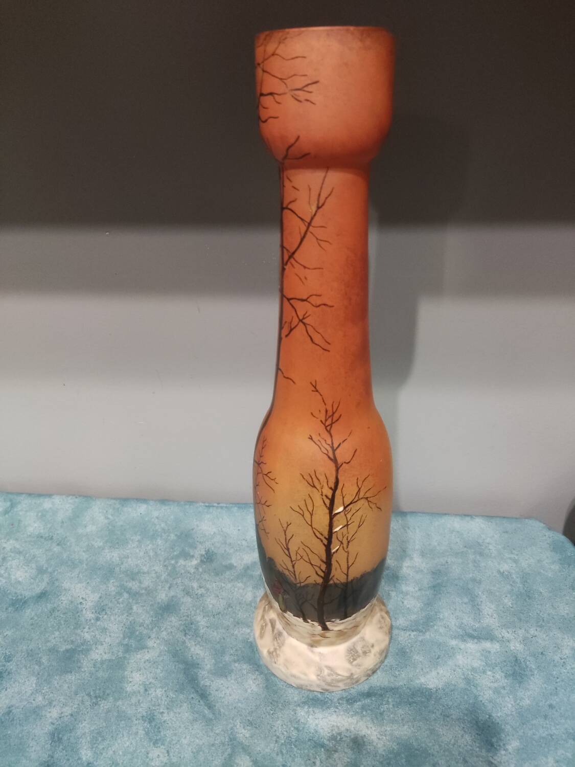 Vase Legras à décor émaillé
