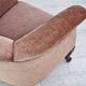 1960s, Danish lounge chair, salmon pink furniture velour, ash wood legs.
