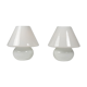 Pair of white opaline lamps, 1990s