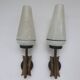 Two vintage tulip wall sconces