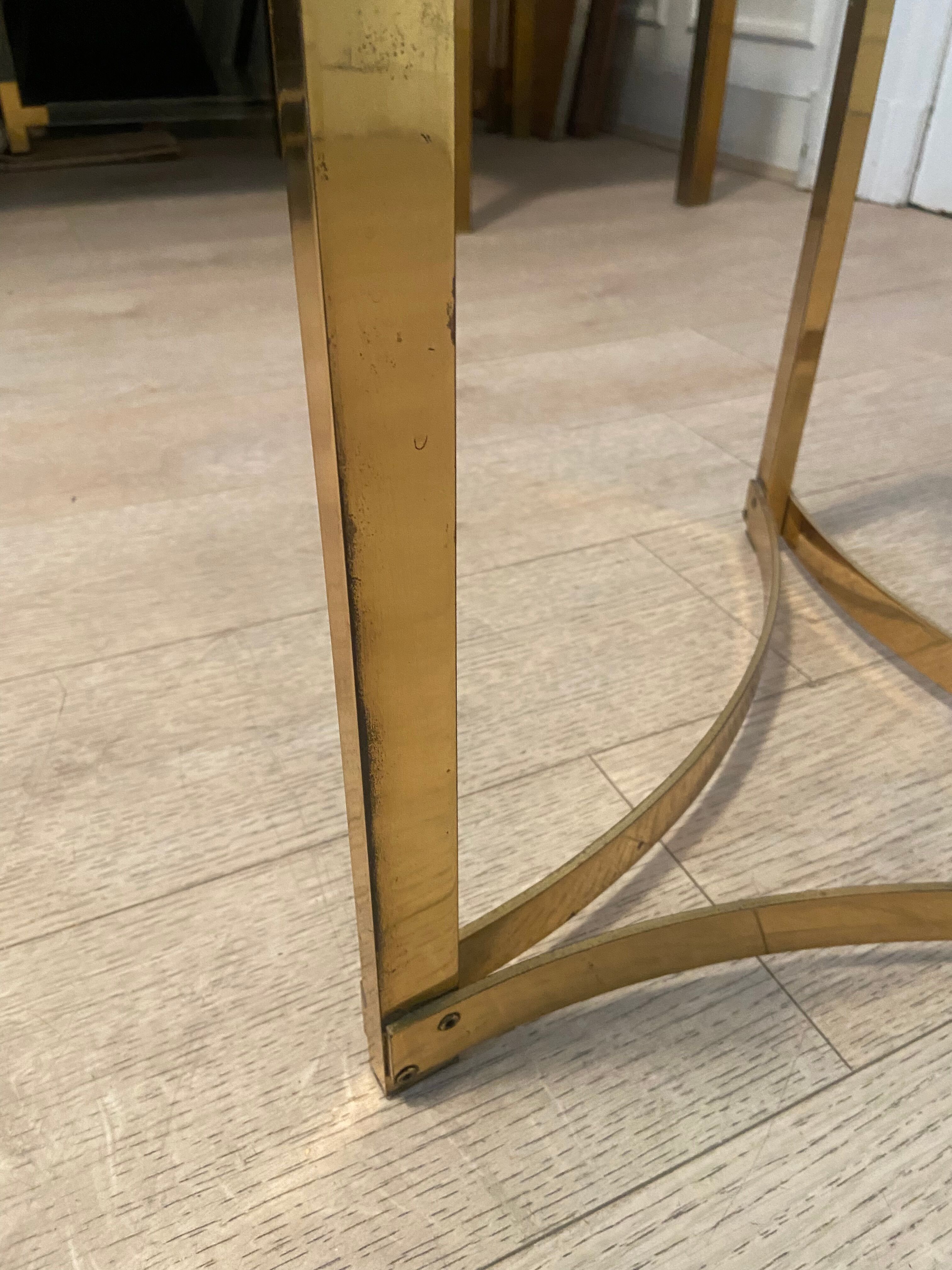 Gold metal coffee table, 1970s