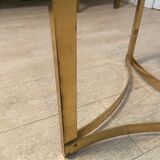 Table basse en métal doré, 1970s