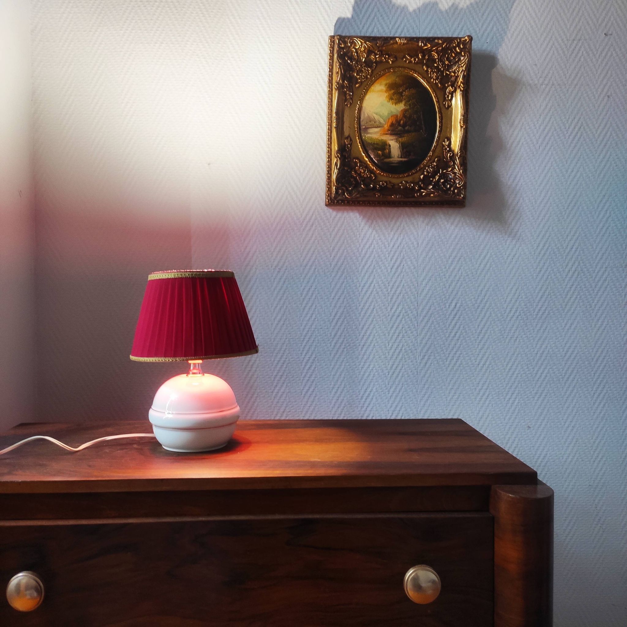 Lampe boule vintage en céramique