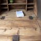 Secrétaire bureau vintage ancien bois massif