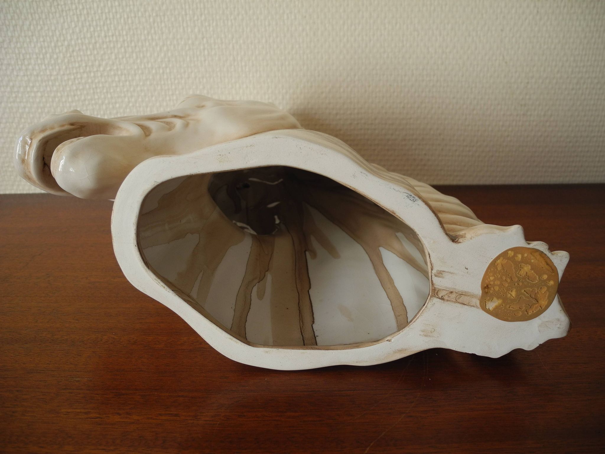 Ceramic horse head lamp base vintage horse lamp base design 70s