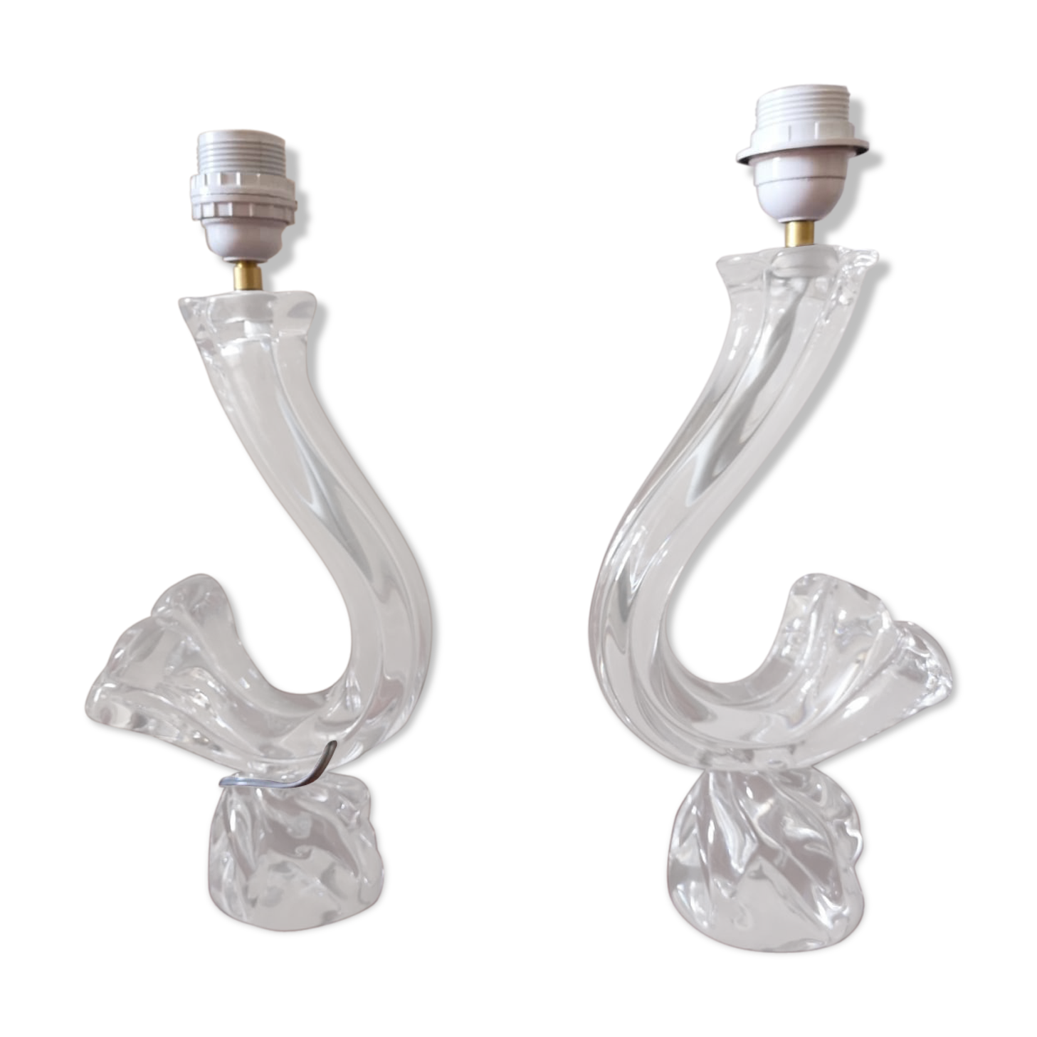 Two feet of lamp forming Daum crystal, circa 1960