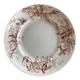 Antique KG Luneville round serving dish, colibri sepia