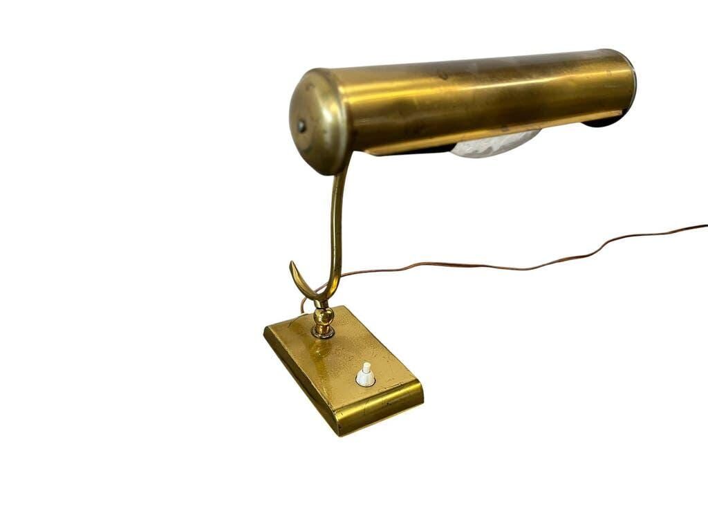 Vintage desk lamp in gilded brass / desk lamp / banker’s lamp
