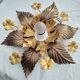 Ceiling lamp golden flowers