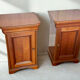 Pair of vintage bedside tables in cherry wood
