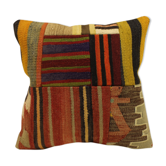 pechwork 45x45 cm kilim cushion,vintage cushion cover