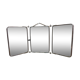 Vintage beveled barber triptych mirror from the 1950s