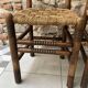 Duo de chaises en bois tourné et corde tressée, années 50-60