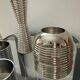 Series of 8 vintage candlesticks in silver metal