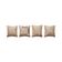 Lot de 4 housses de coussin brodées vintage 55x60 cm
