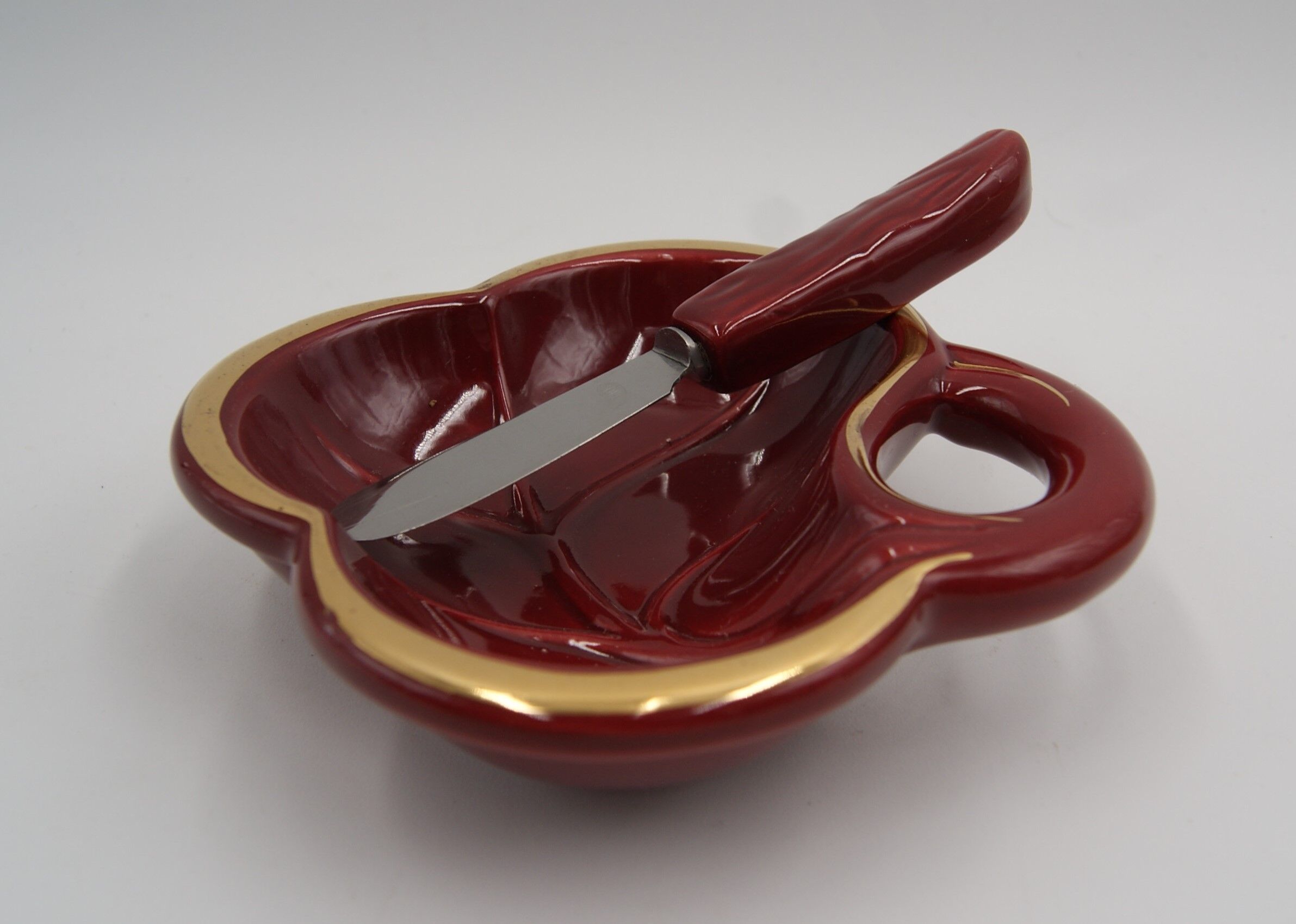 Butter maker and ceramic knife Poët Laval vintage