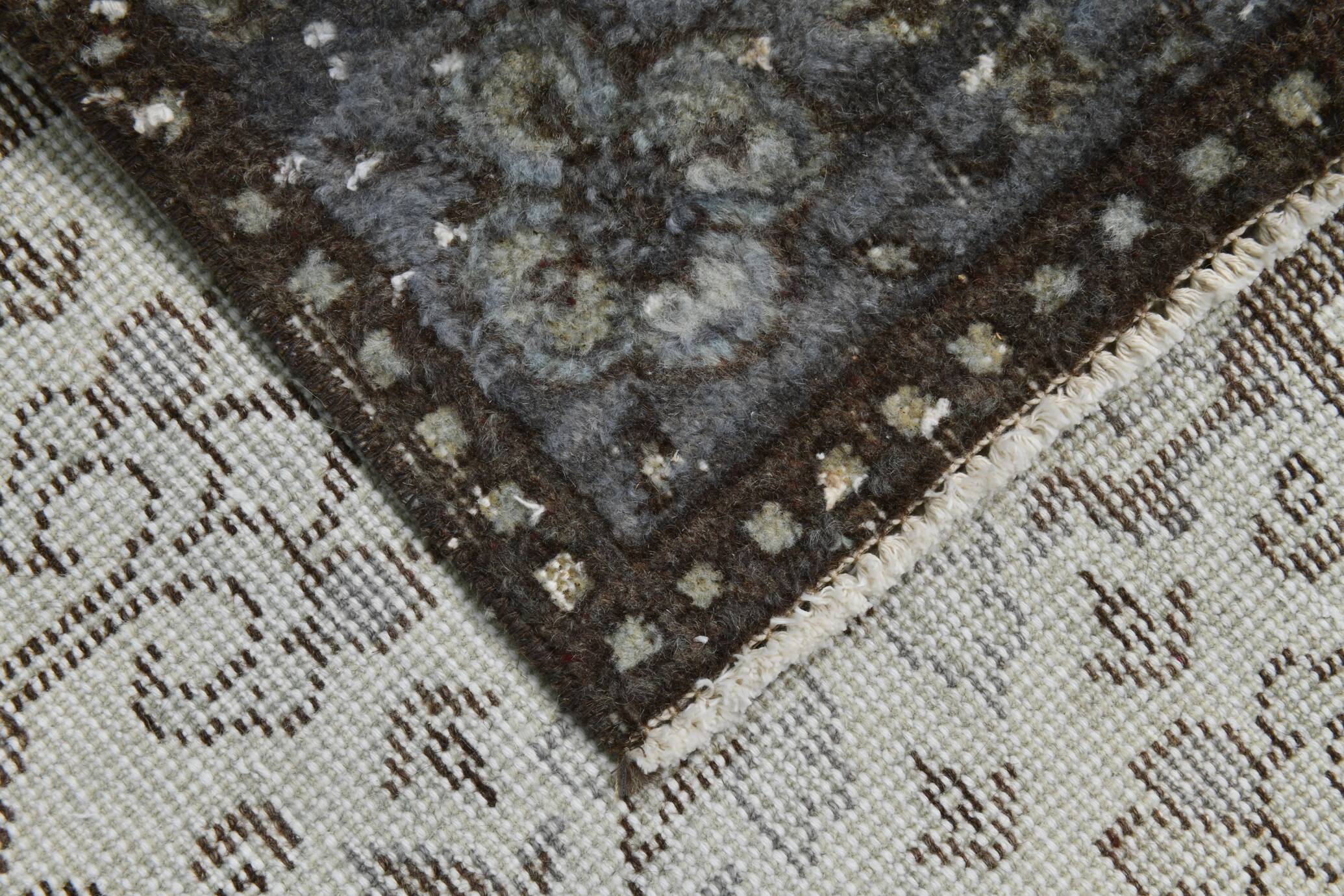 Light Green & Brown Floral Persian Rug, 181x285Cm