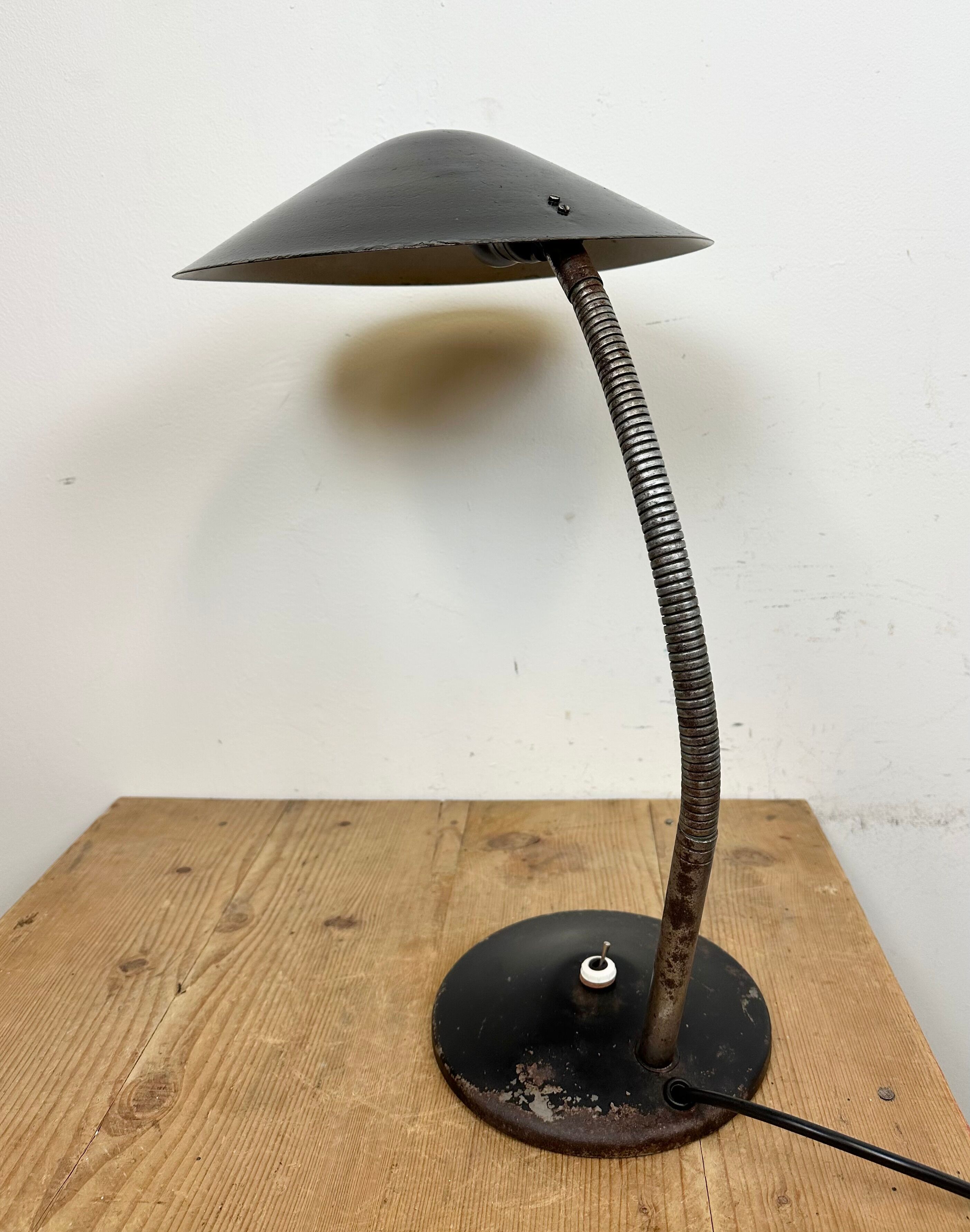 Black Industrial Gooseneck Table Lamp from Instala, 1960s