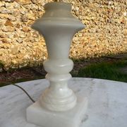 Vintage alabaster lamp base 1970