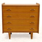 Vintage chest of drawers 60s light wood