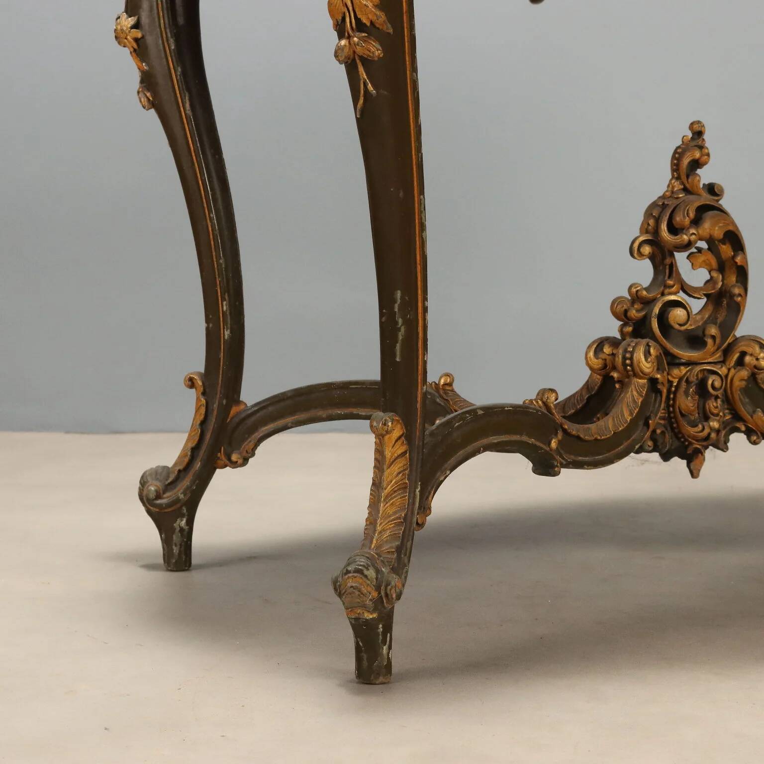 Baroque-style table in carved wood