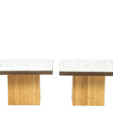 Pair of mosaic sofa ends 1970s