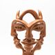 Terracotta sculpture by Jean Marais, the 3 faces, 1970
