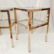 Paire de tables d'appoint dorées Roche Bobois