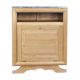 Meuble bar vintage en chêne massif avec plaque de marbre grise