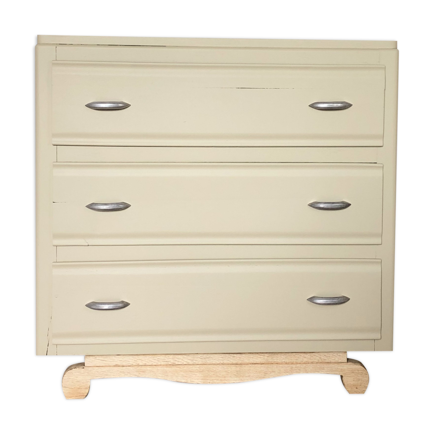 Commode vintage couleur crème d'artichaud