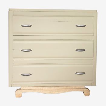 Vintage chest of drawers color artichoke cream