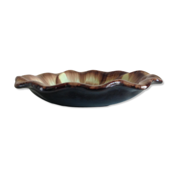Flat cut in iridescent ceramic, vintage 50/60
