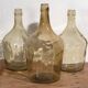 Antique brown demijohns (circa 1920). 3-piece set #13