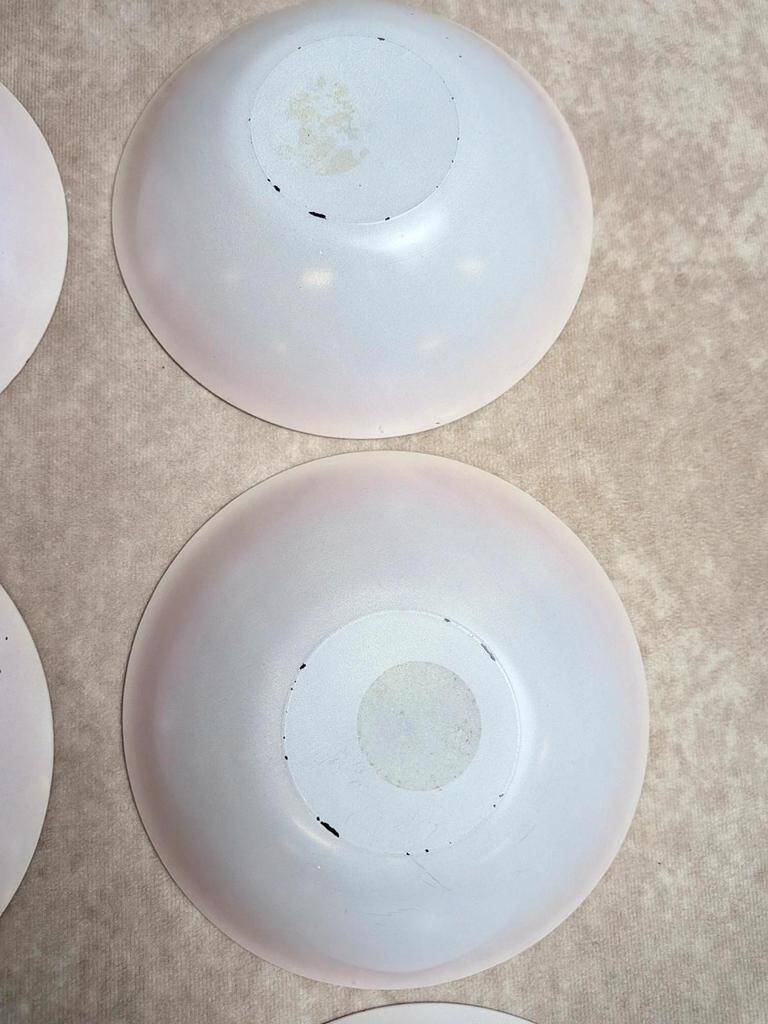 Set of 7 vintage coloured Luminarc bowls